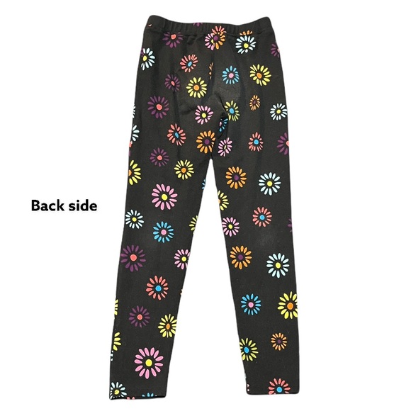 Legging Trolls Black with bright flowers Size 5 - Picture 2 of 6